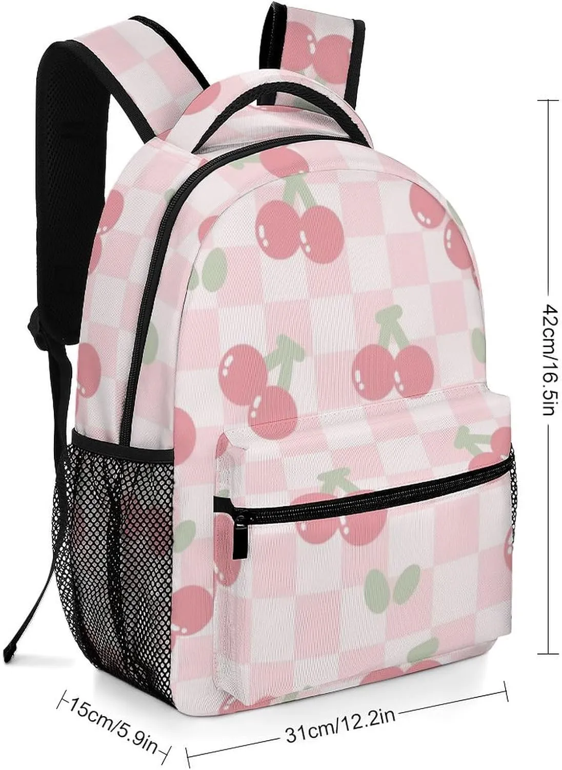 17 Inch Backpack Pattern Of The Cherry Laptop Backpack Shoulder Bag School Bookbag Casual Daypack