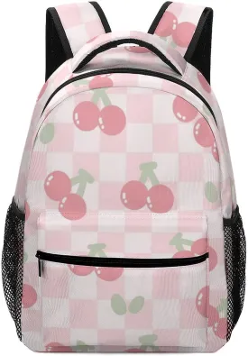 17 Inch Backpack Pattern Of The Cherry Laptop Backpack Shoulder Bag School Bookbag Casual Daypack