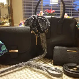 3 piece Purse Set Black