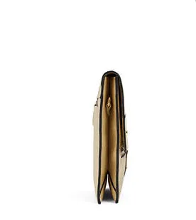 ALDO matte gold leatherette clutch w/ gold chain strap