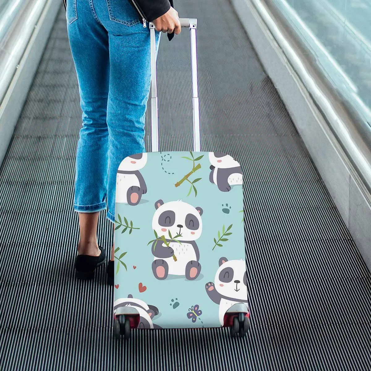 Animals themed Cover for Luggage suitcase printed cute panda set