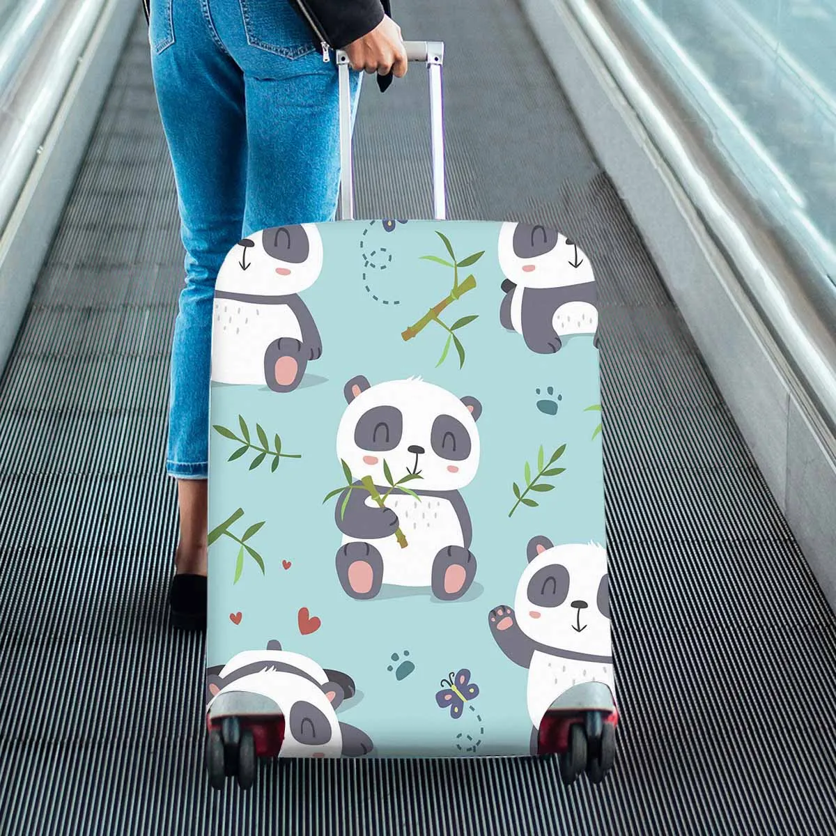 Animals themed Cover for Luggage suitcase printed cute panda set