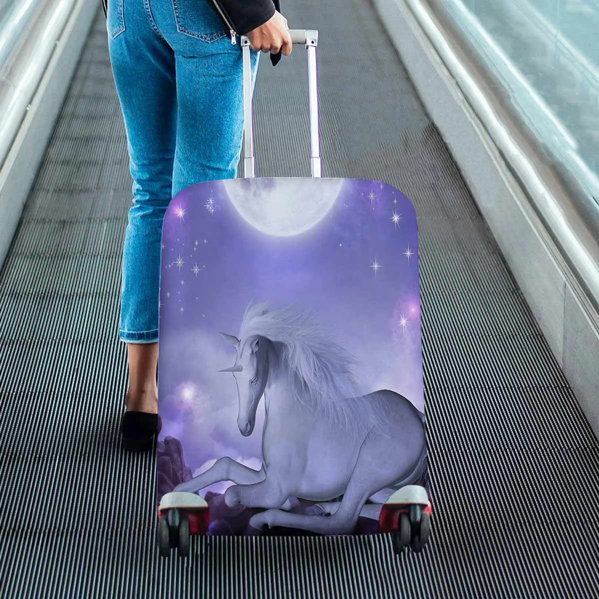 Animals themed Cover for Luggage suitcase printed Last unicorn5