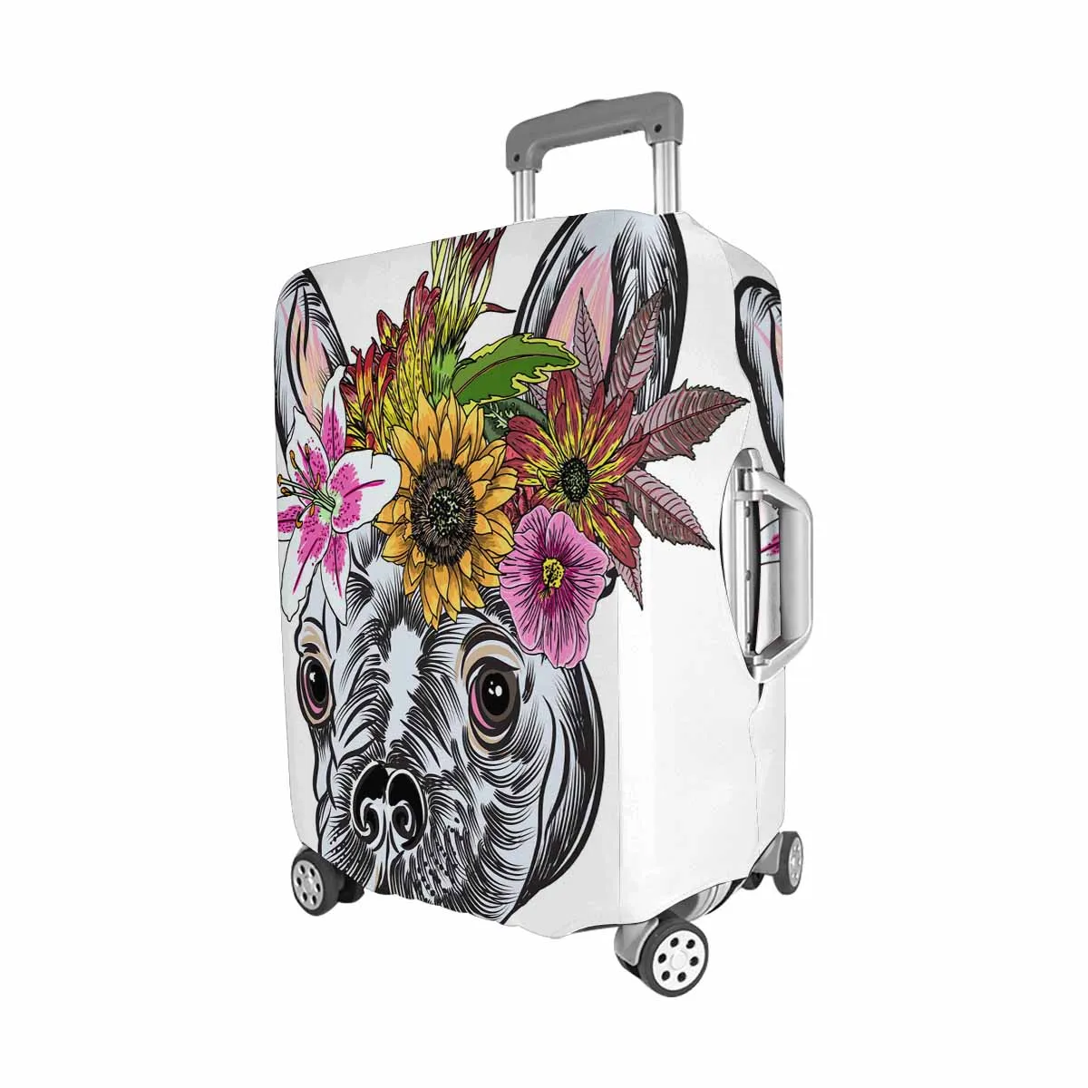 Animals themed Cover for Luggage suitcase printed Small cute French Bulldog puppy