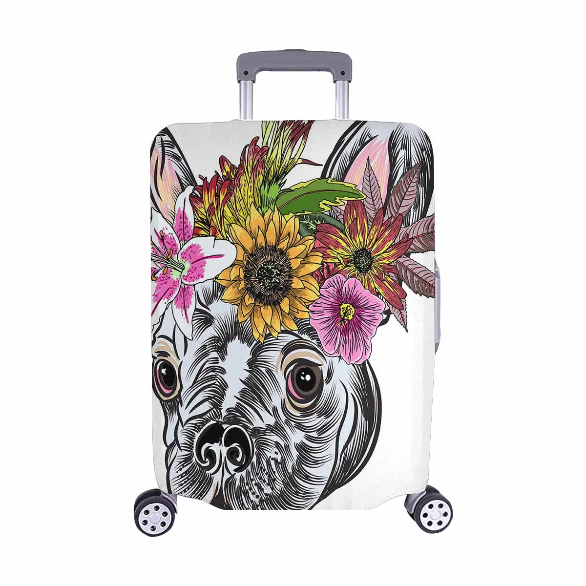 Animals themed Cover for Luggage suitcase printed Small cute French Bulldog puppy