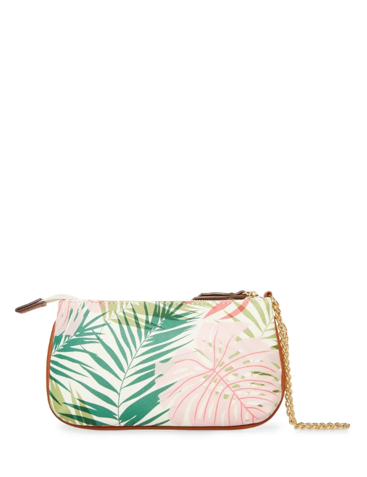 Anne Klein Palm Print Wrislet With Chain Strap