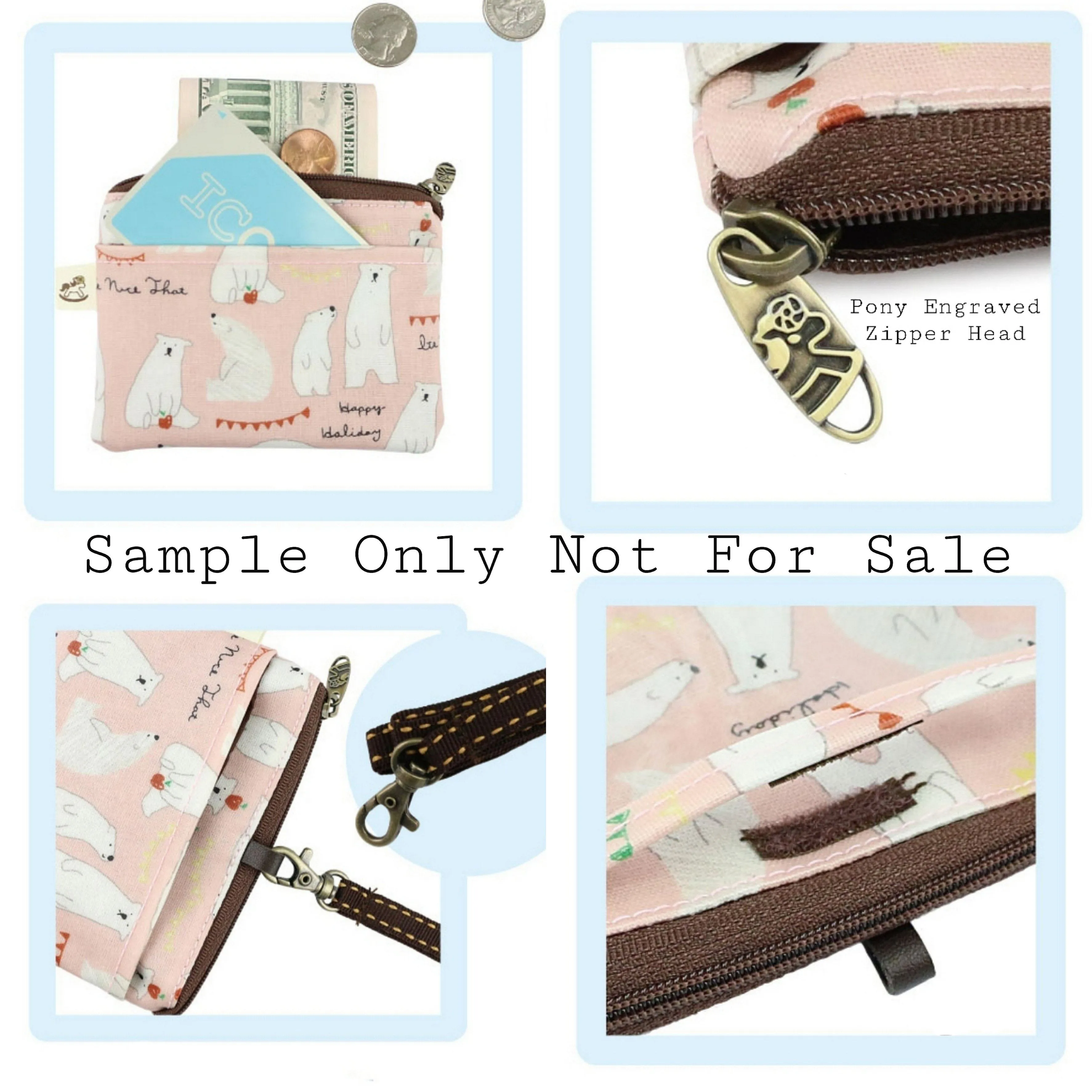 Black Bubble Tea Corgi Card & Coin Purse