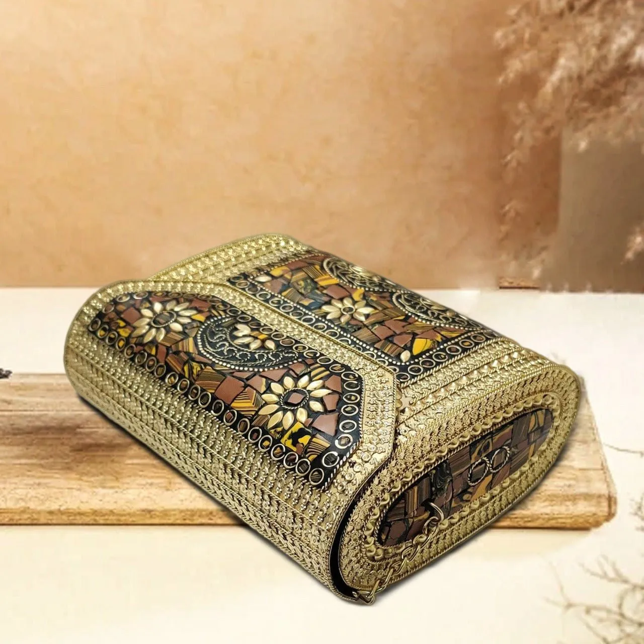 Bohemia-Style Clutch | Gold Colour