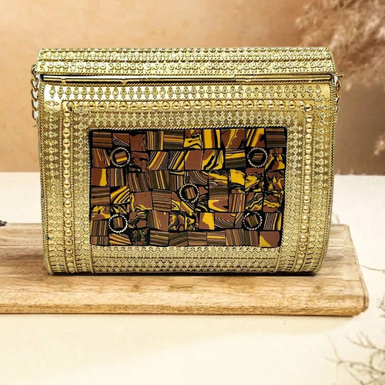 Bohemia-Style Clutch | Gold Colour