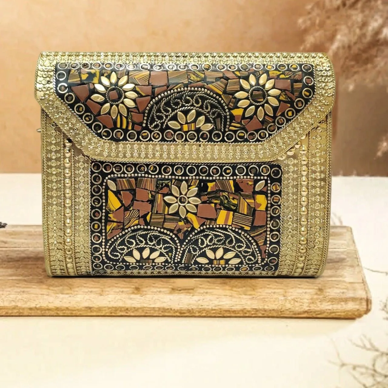Bohemia-Style Clutch | Gold Colour