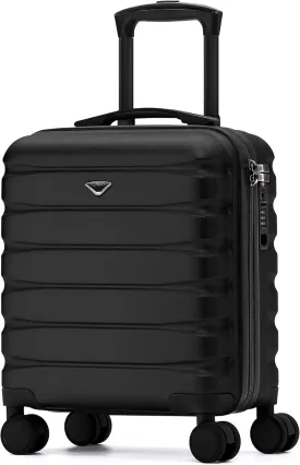 Carry On Suitcase 18x14x8 Hardside Built In TSA Lock & USB Port Lightweight Luggage Silent Double Spinner Wheels Maximum Underseat Carry-On Bag For American & United Approved Airlines