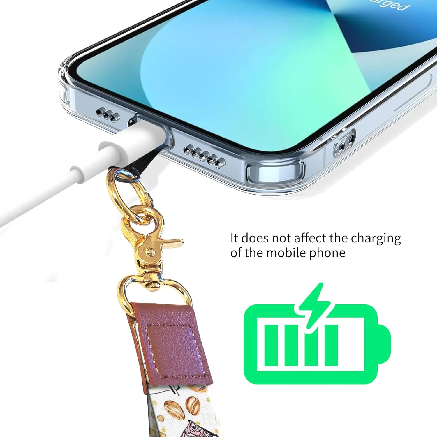 Cell Phone Lanyard Adjustable Crossbody Strap, Cute Phone Neck Wristlet Wrist Strap Patch for Keys Case Accessories