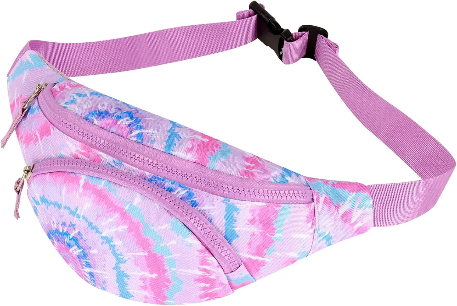 Choco Mocha Kids Fanny Pack for Girls, Toddler Belt Bag 2-4 4-6 Kid Waist Bag Outer for Little Girls age 6-9 8-12 Small Hip Pack (Tie Dye-Pink)