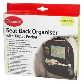 Clippasafe Auto Seat Back Organiser With Tablet Pocket