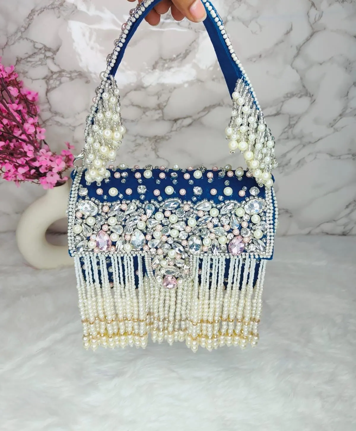 Crystal Pearl clutch bag women clutch