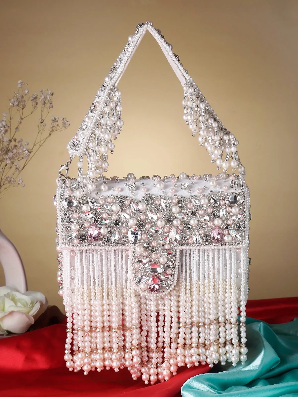 Crystal Pearl clutch bag women clutch