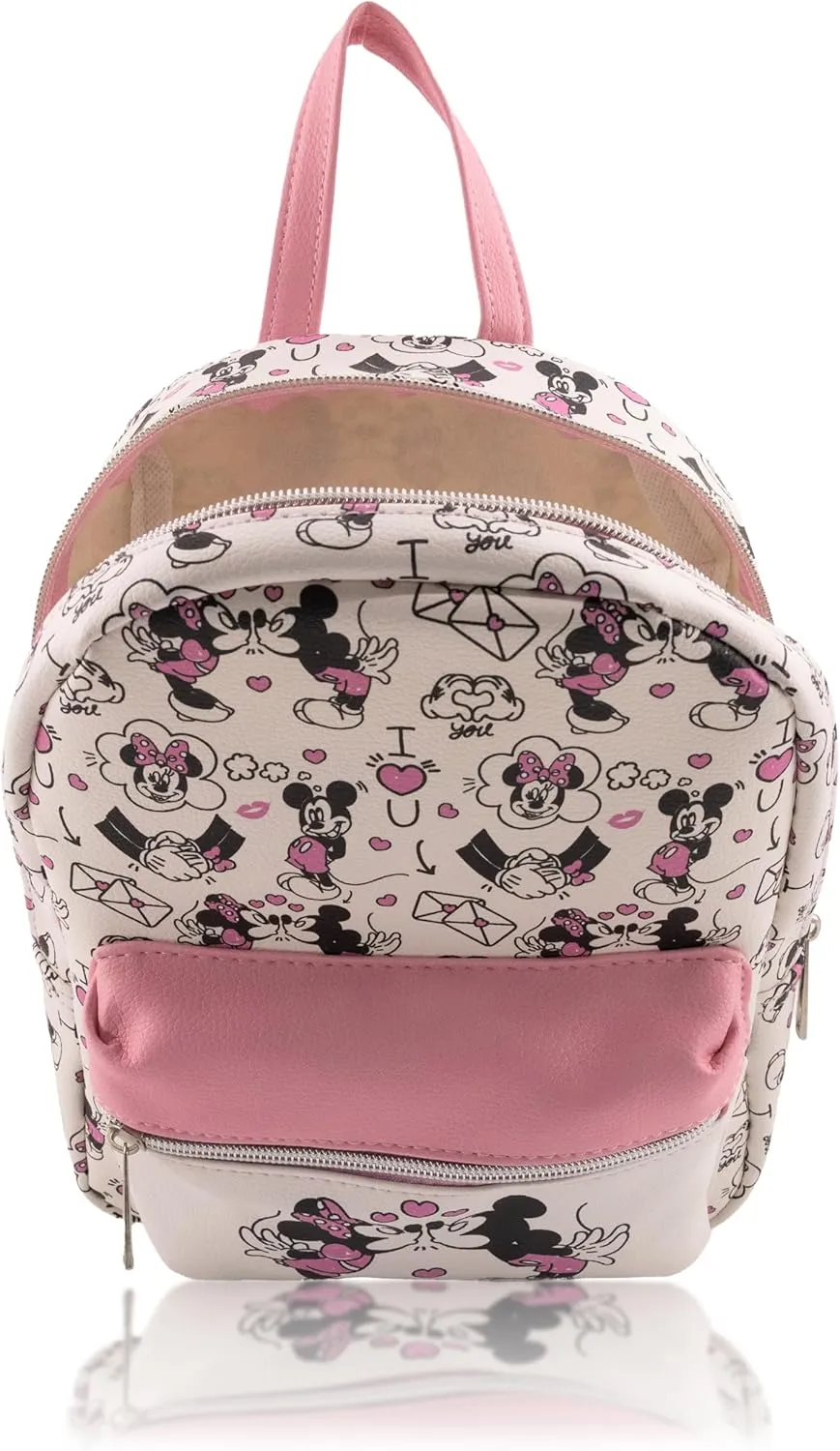 Disney Minnie Mouse Backpack for Women, Men, Boys, Girls, Unisex | Cute PU Leather 10" Minnie Mouse Mini Backpack Purse Shoulder Purse | Minnie Mouse Bag and Minnie Mouse Accessories