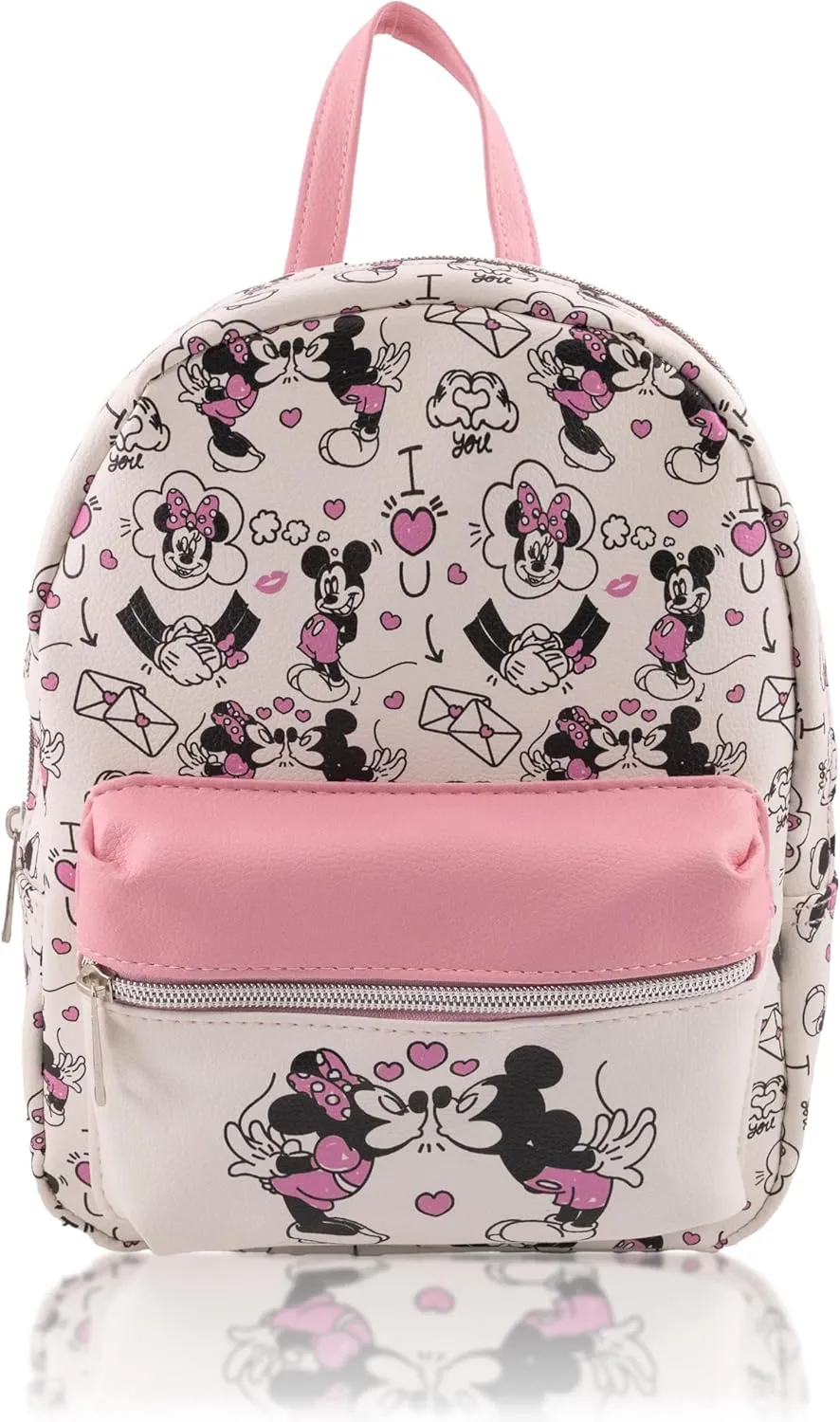 Disney Minnie Mouse Backpack for Women, Men, Boys, Girls, Unisex | Cute PU Leather 10" Minnie Mouse Mini Backpack Purse Shoulder Purse | Minnie Mouse Bag and Minnie Mouse Accessories