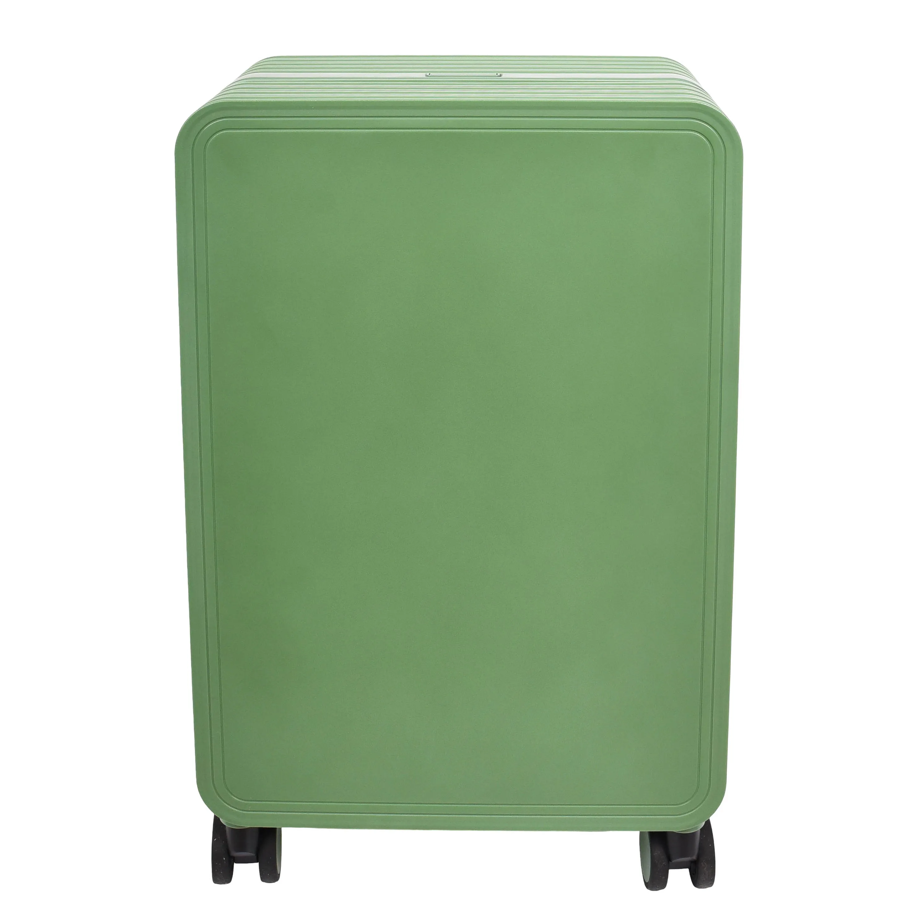 DR698 Cabin Size USB Port Suitcase Four Wheels Hard Shell Smart Luggage Green