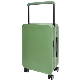 DR698 Cabin Size USB Port Suitcase Four Wheels Hard Shell Smart Luggage Green