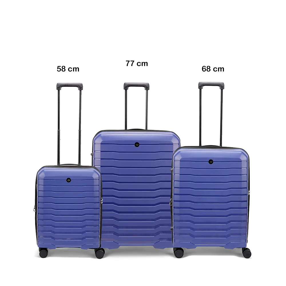 Echolac Lordnorth 58 68 77cm HardcaseExpandable 4 Double Wheel  3 Piece Luggage Trolley Set - Turkish Tile