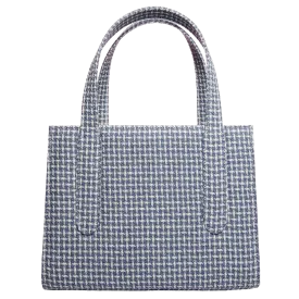 Eco Wool & Cotton Tote Blue