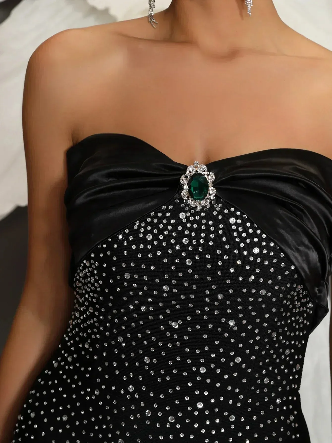 Elegant Black Bandage Evening Dress