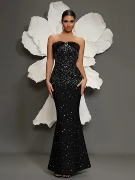 Elegant Black Bandage Evening Dress