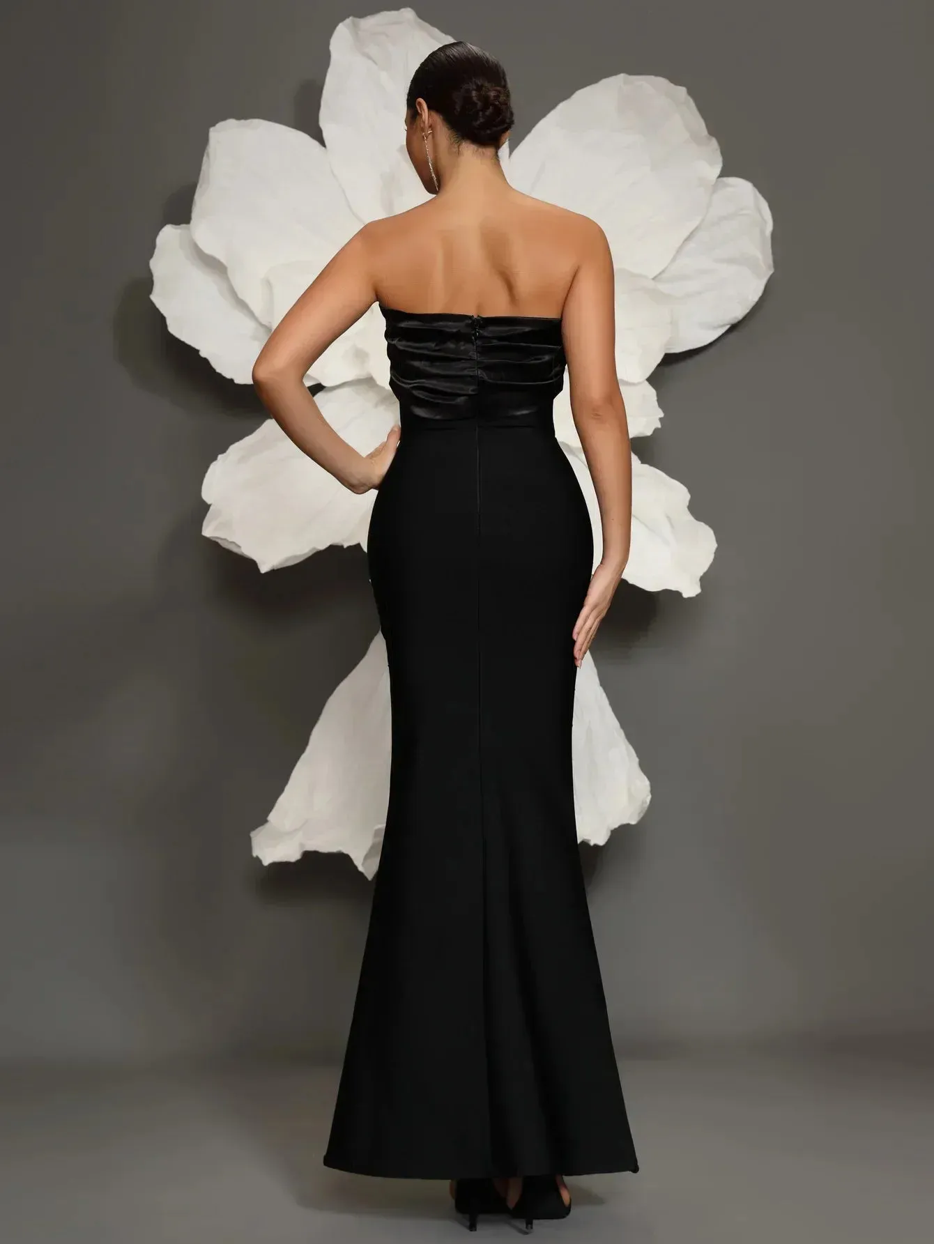 Elegant Black Bandage Evening Dress