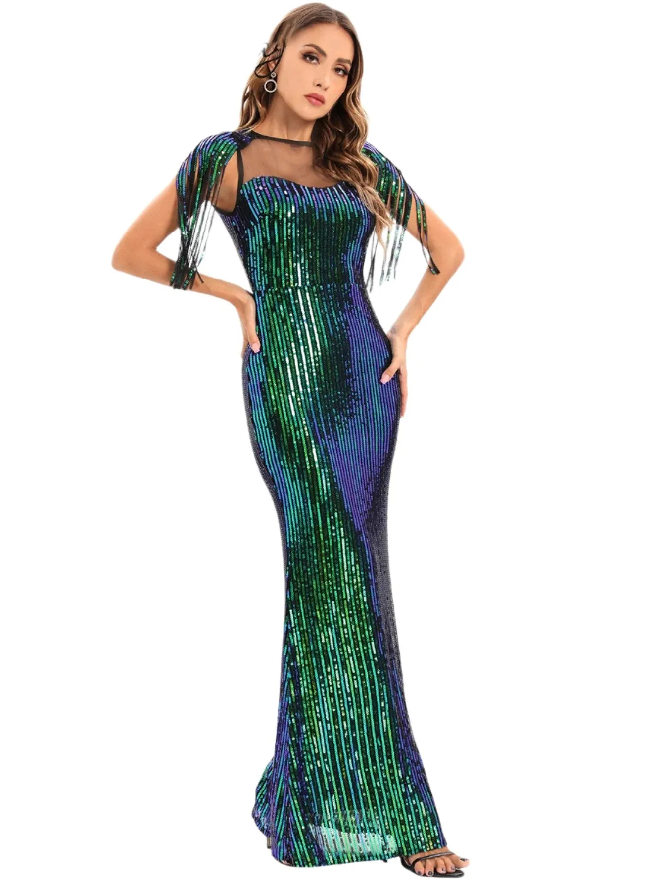 Elegant Sequin Evening  Dress for Women