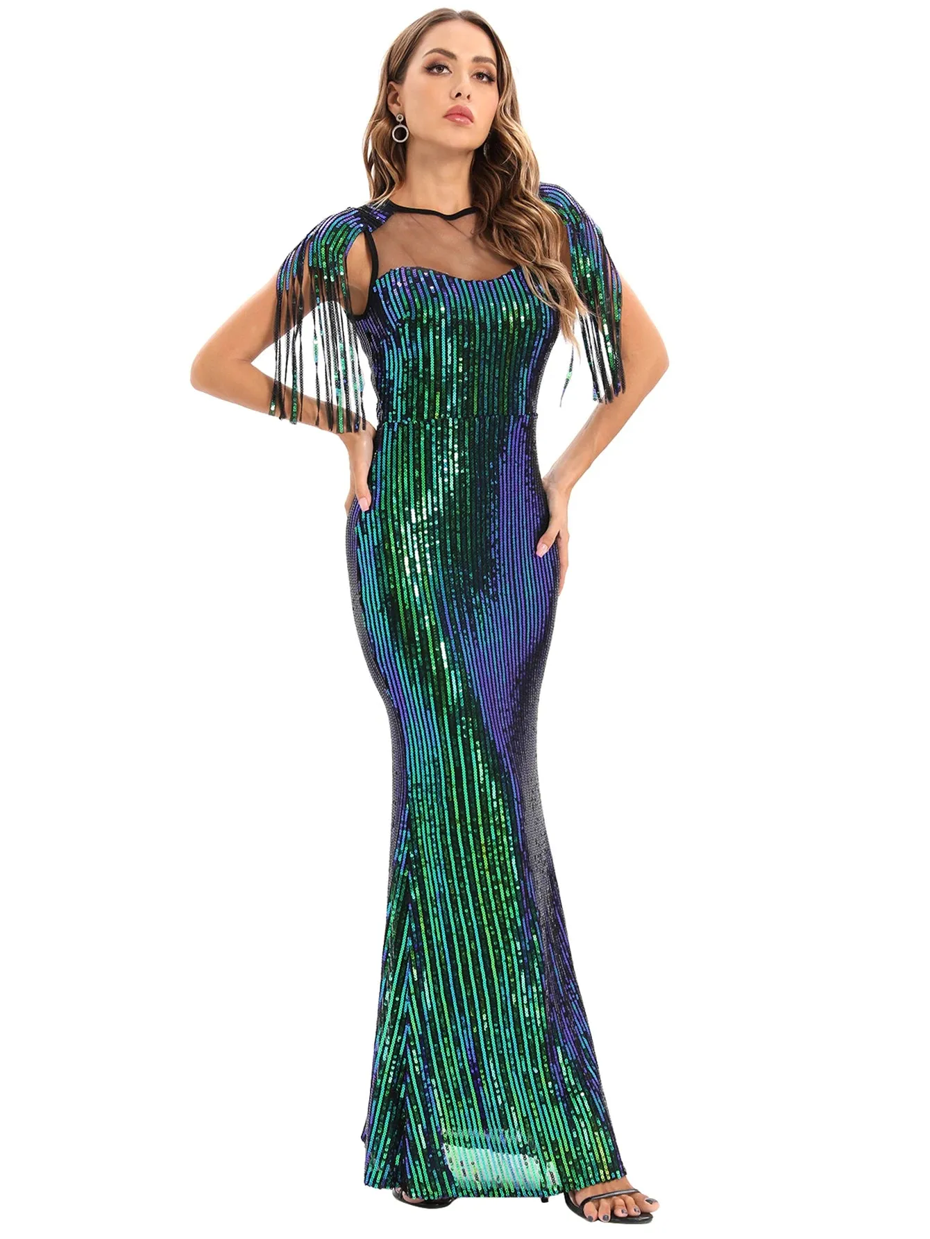 Elegant Sequin Evening  Dress for Women