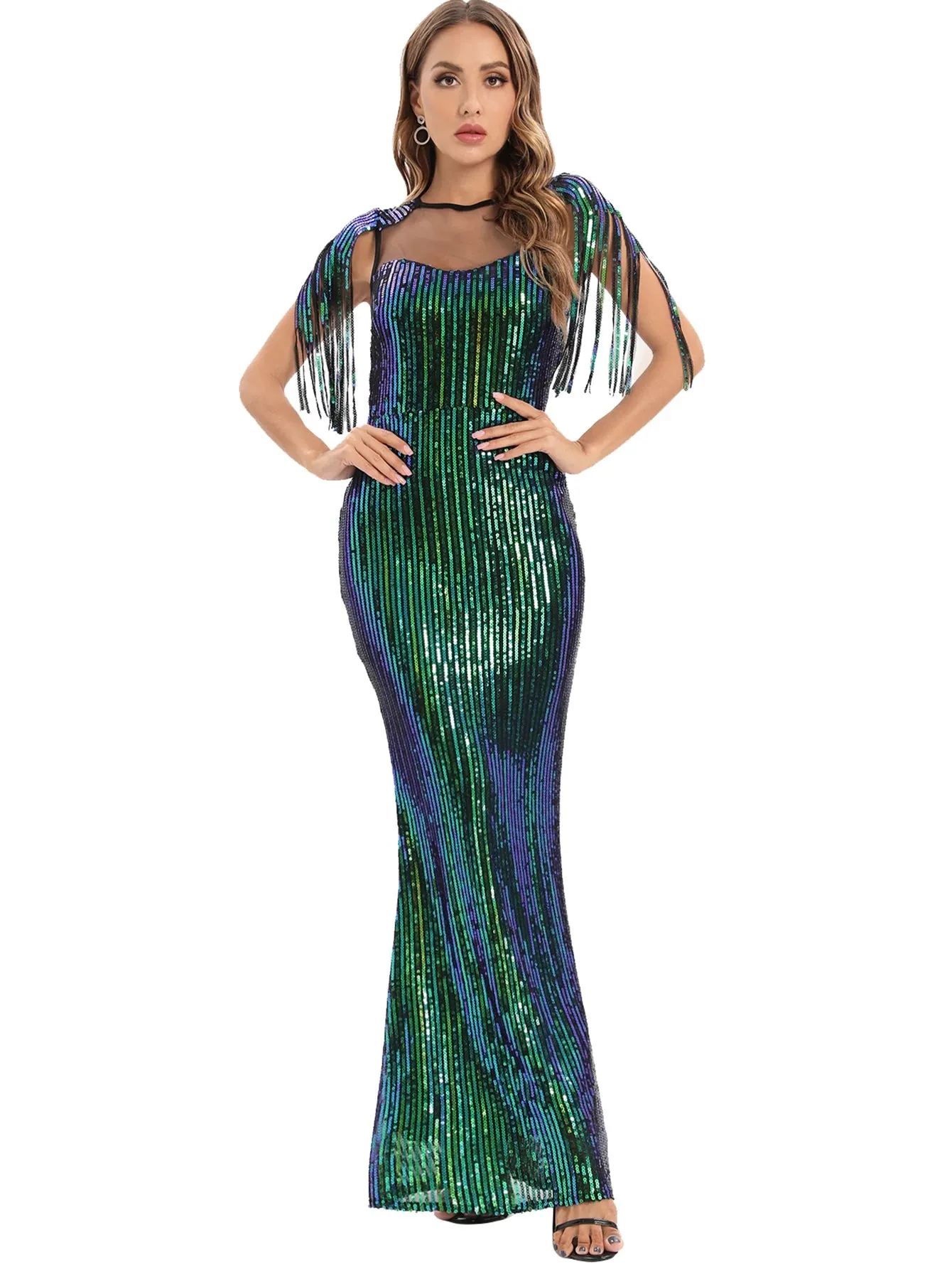 Elegant Sequin Evening  Dress for Women