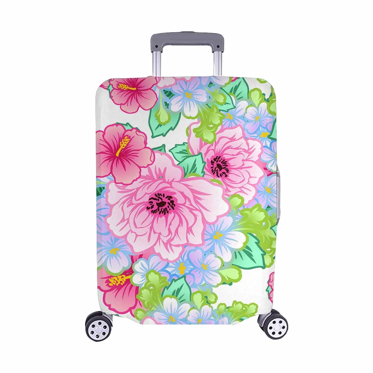 Floral themed Cover for Luggage suitcase printed Floral elements pattern