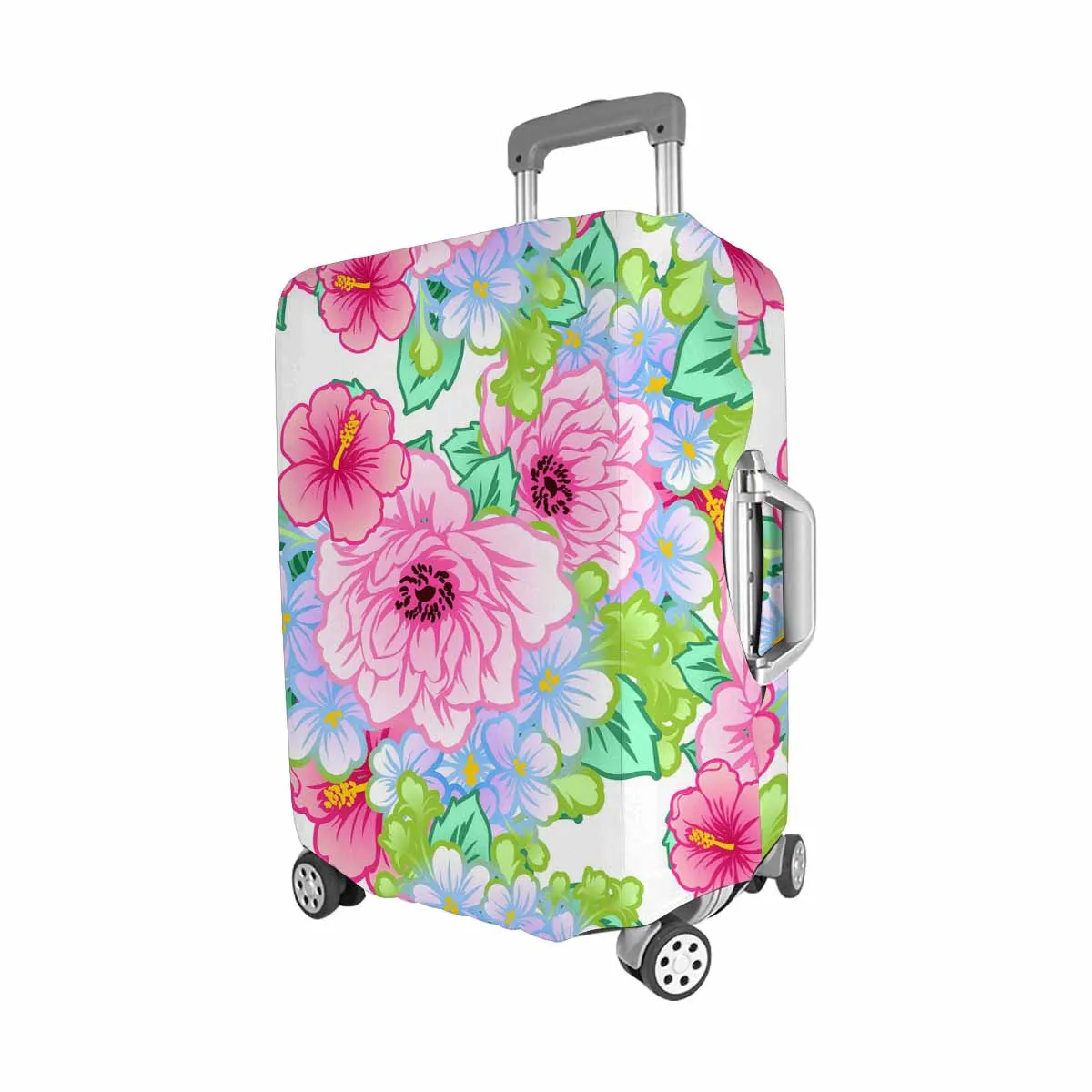 Floral themed Cover for Luggage suitcase printed Floral elements pattern