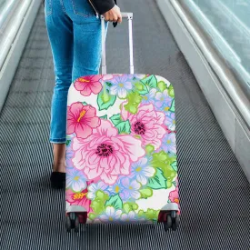 Floral themed Cover for Luggage suitcase printed Floral elements pattern