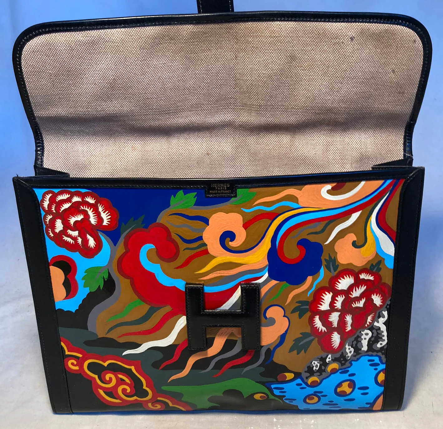 Hermes Hand Painted Jige 35 Clutch