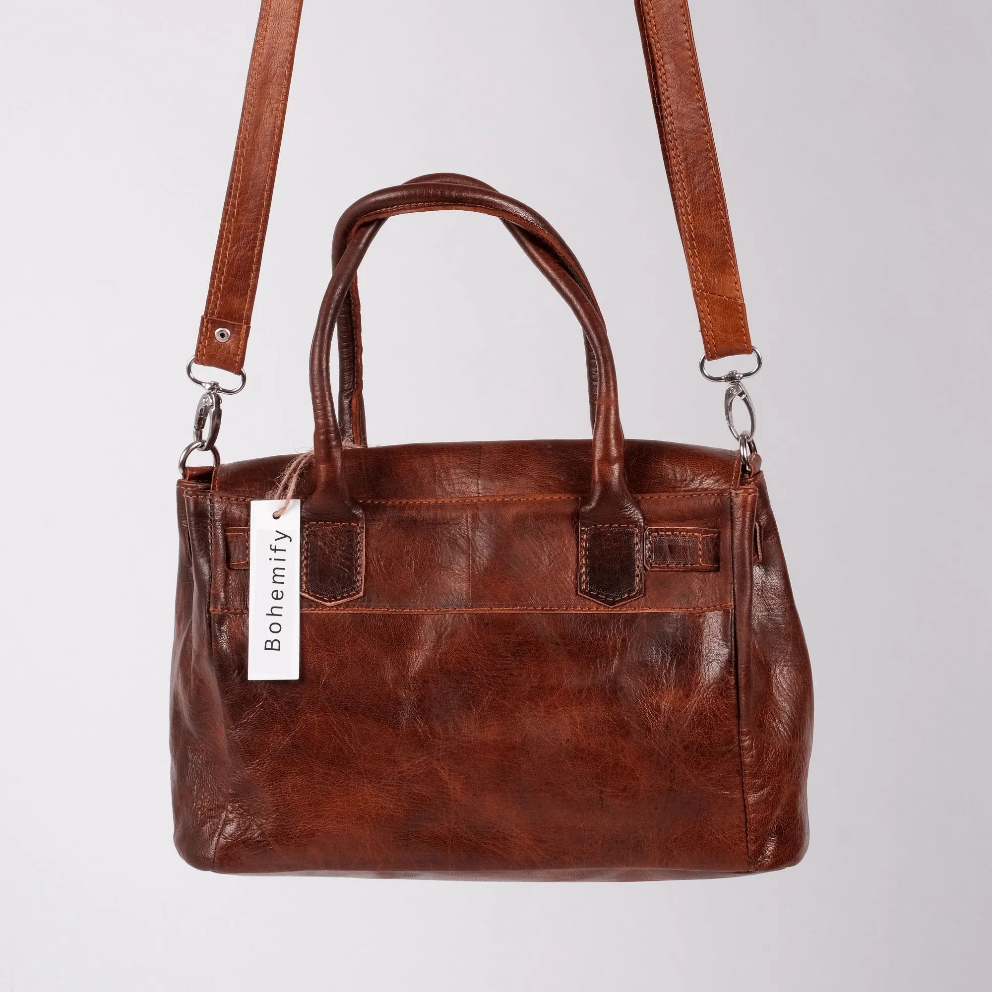 Hermes Inspired Leather x Kilim Handbag