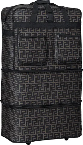 HiPack Wheel Bag Rolling Duffel Bag 36 inch Brown (PW36 Brown)