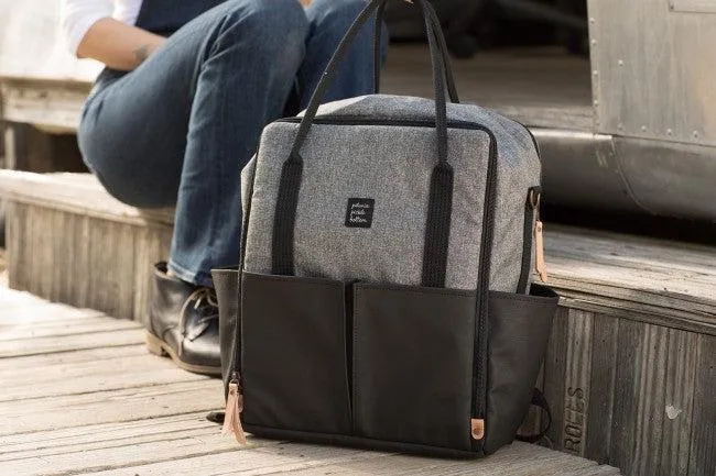 Inter-Mix Diaper Backpack in Graphite/Black