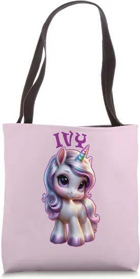 Ivy Cute Unicorn Design for Girls Name Ivy Tote Bag