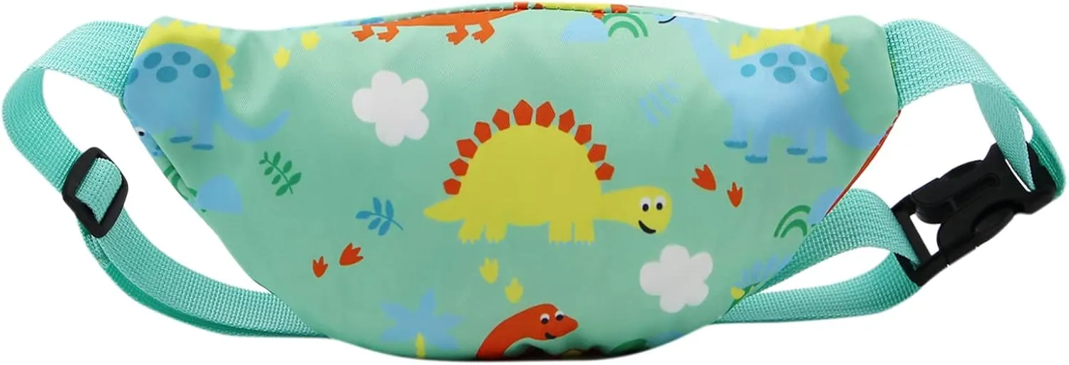 Kids Baby Boys Girls Fanny Pack Cartoon Dinosaur Unicorn Purse Waist Pack Belt Bum Bag for Travel,Hiking,Sports