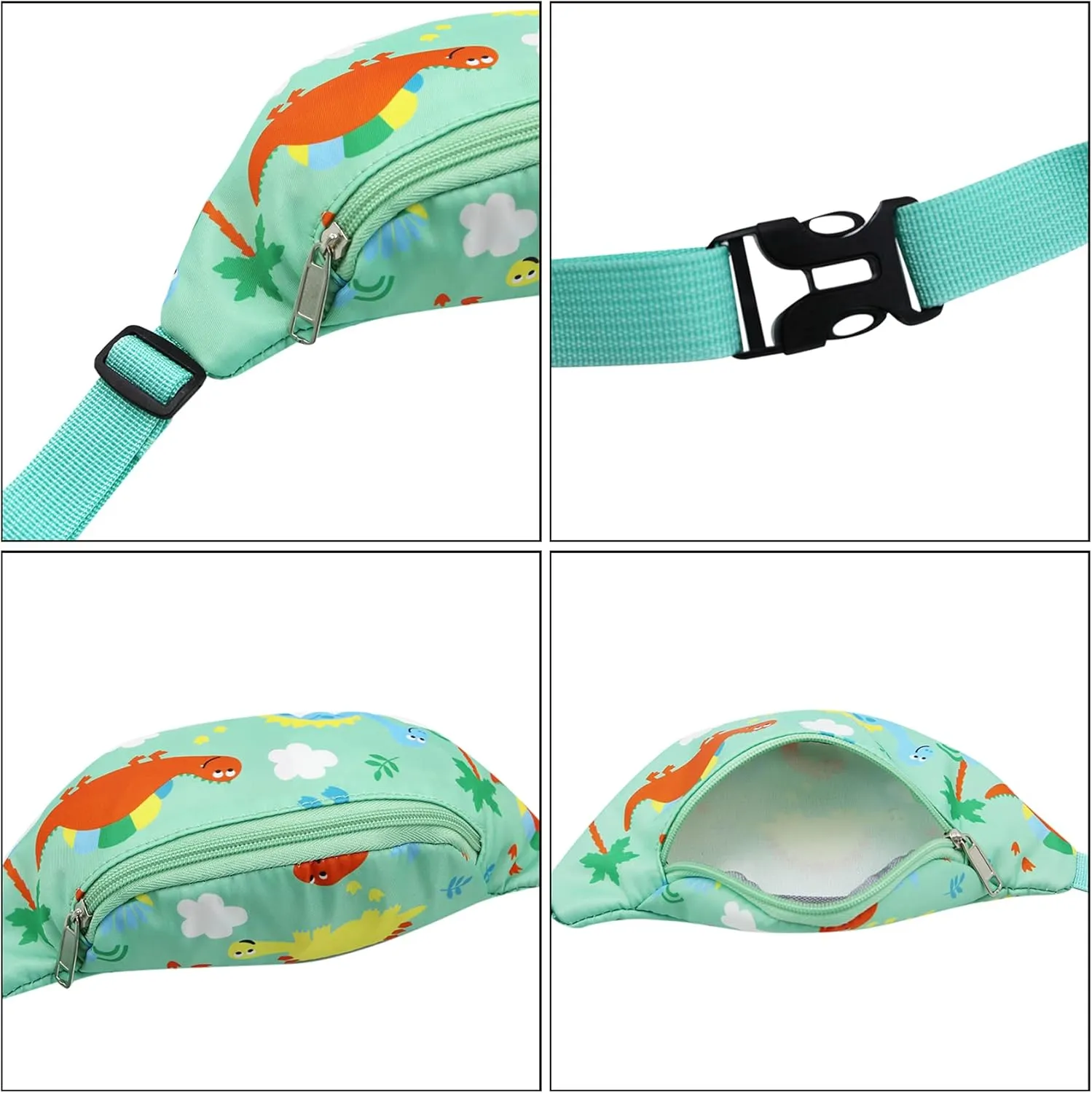 Kids Baby Boys Girls Fanny Pack Cartoon Dinosaur Unicorn Purse Waist Pack Belt Bum Bag for Travel,Hiking,Sports