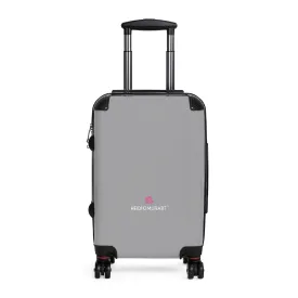 Light Gray Cabin Suitcase, Carry On Luggage With 2 Inner Pockets & Built in TSA-approved Lock With 360° Swivel
