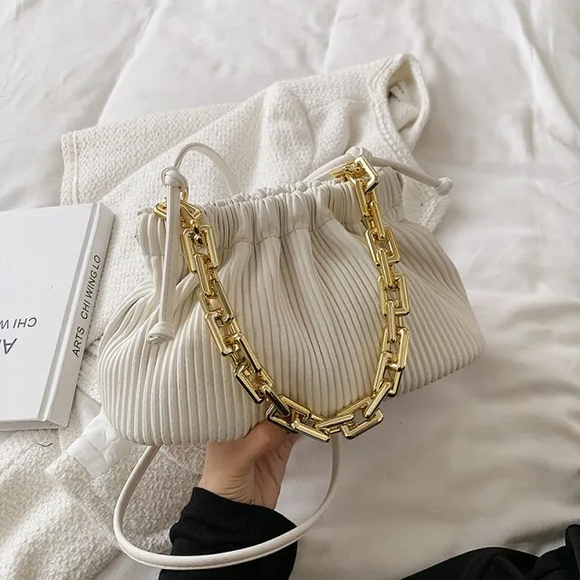 Lotus Women's Small Thick Chain Leather Handbag