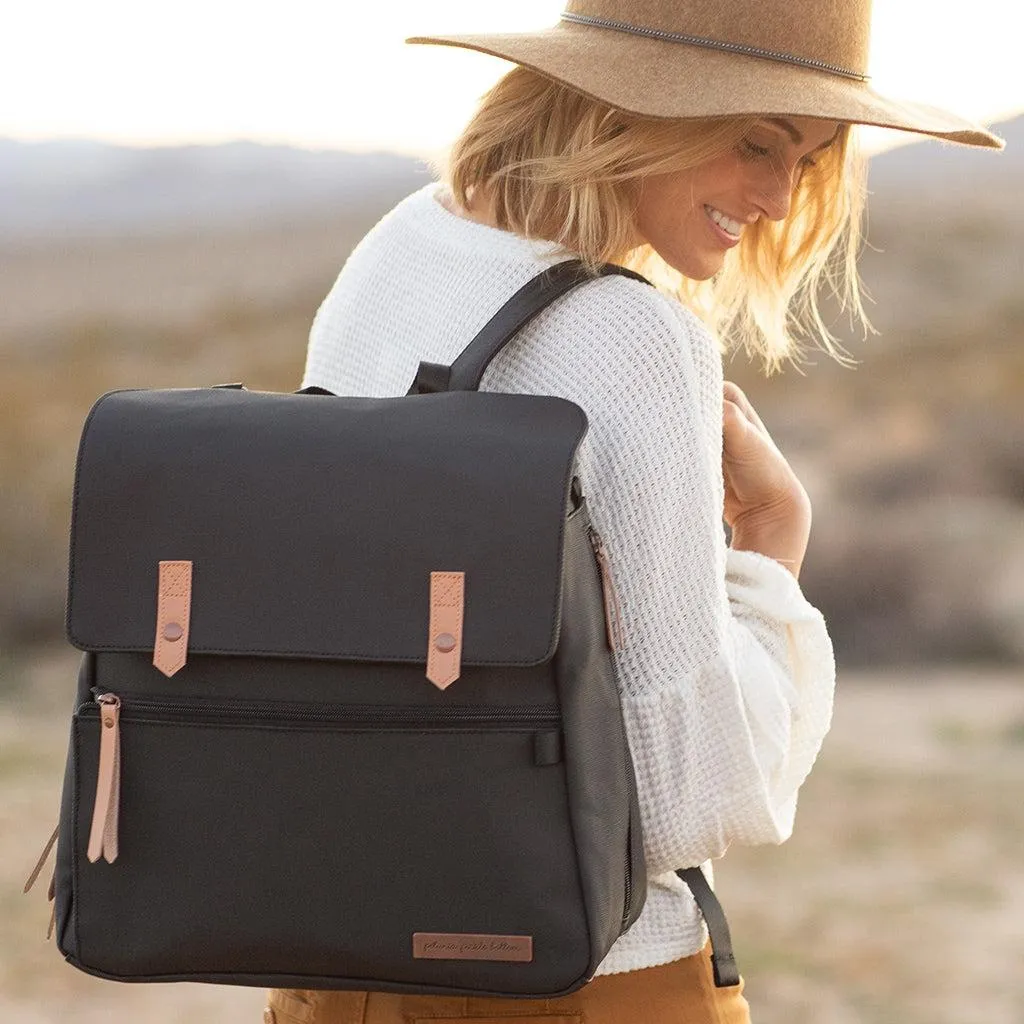 Meta Backpack in Black Matte Canvas, Deluxe Kit & Stroller Clips Bundle