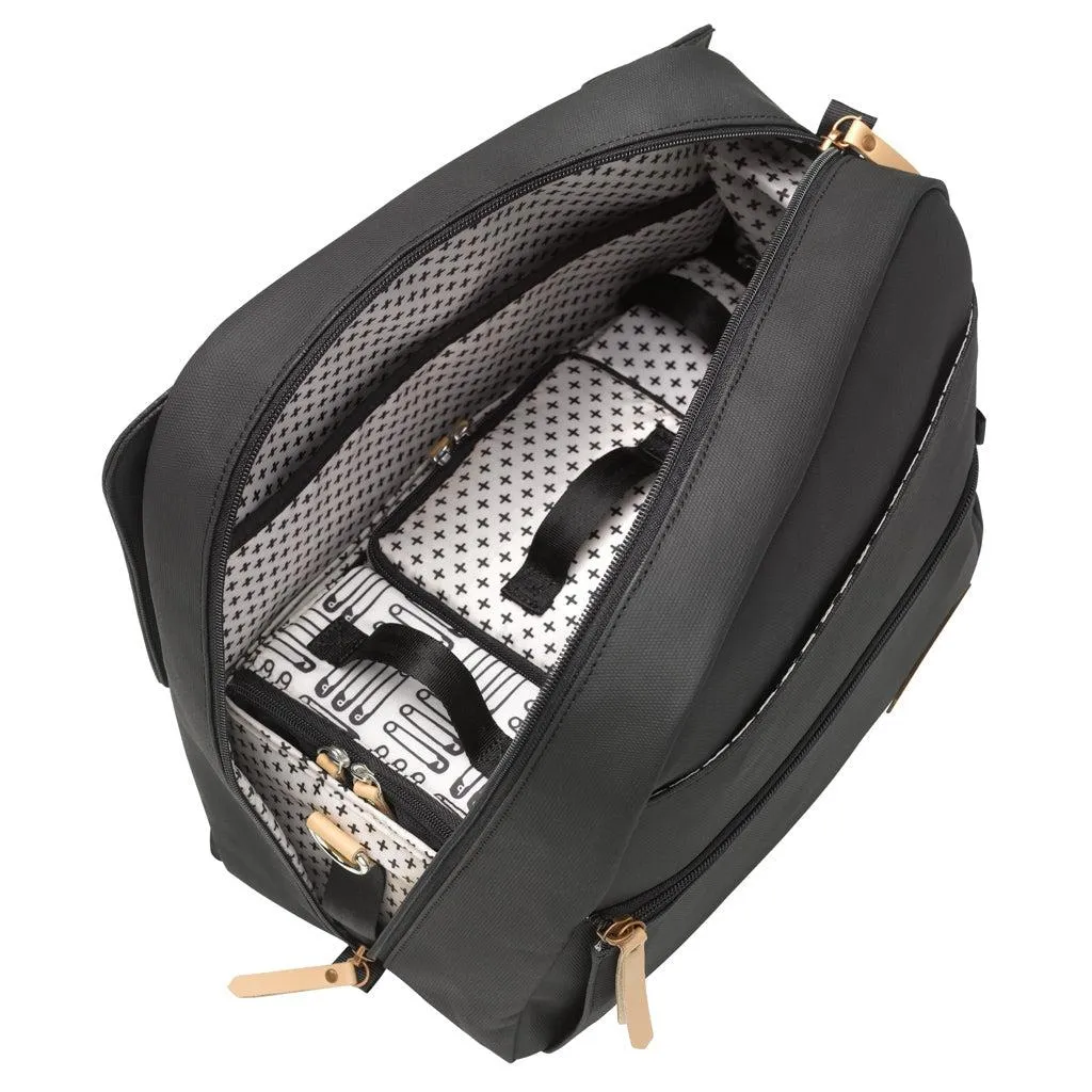 Meta Backpack in Black Matte Canvas, Deluxe Kit & Stroller Clips Bundle
