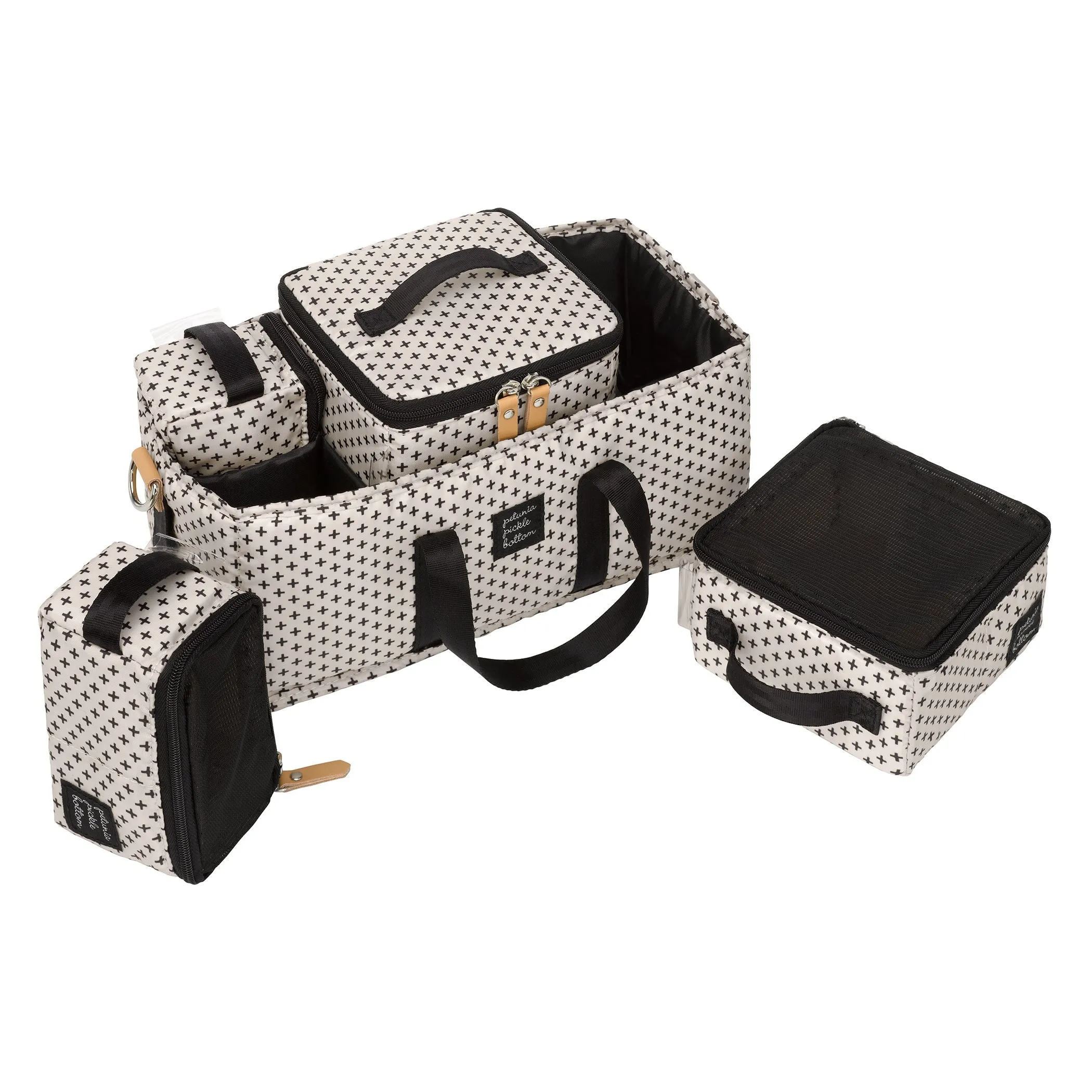 Meta Backpack in Black Matte Canvas, Deluxe Kit & Stroller Clips Bundle