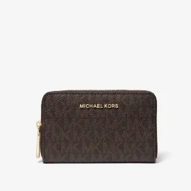 Michael Michael Kors Small Logo and Leather Wallet, brown