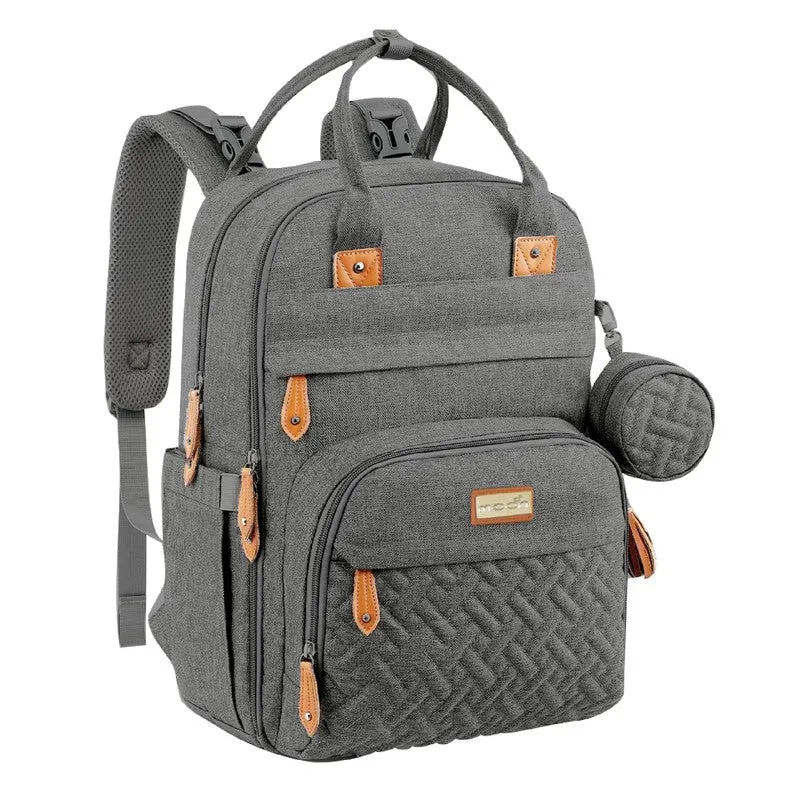 Moon Kary Me Diaper Bag with Pacifier Case (Dark Grey)