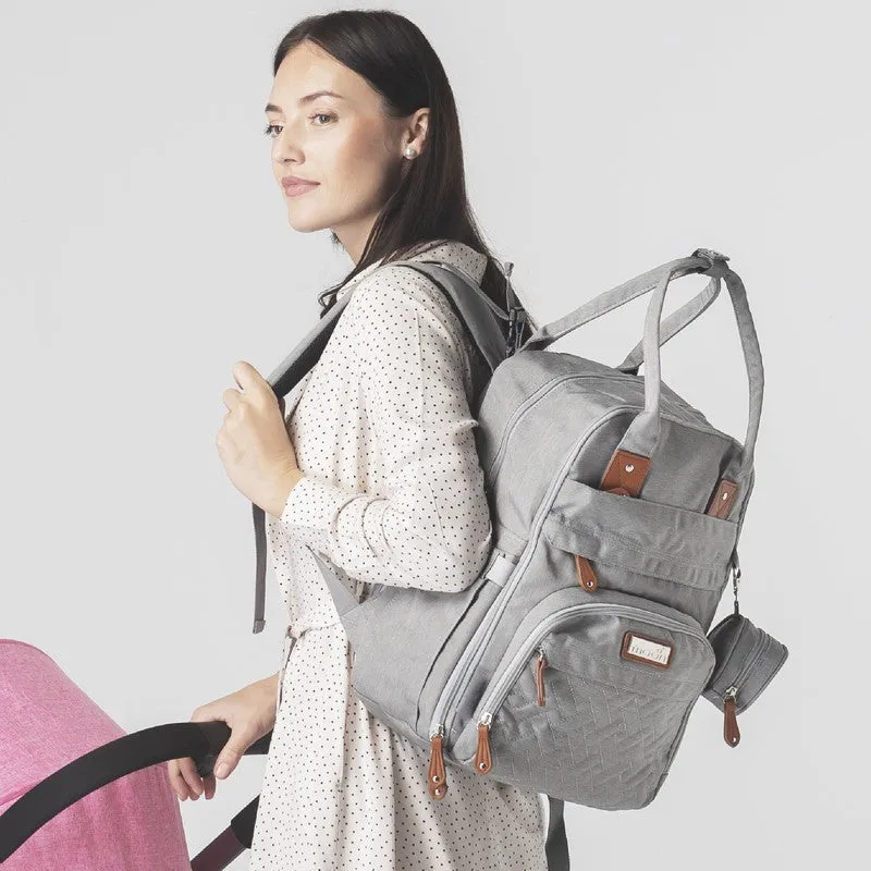 Moon Kary Me Diaper Bag with Pacifier Case (Dark Grey)
